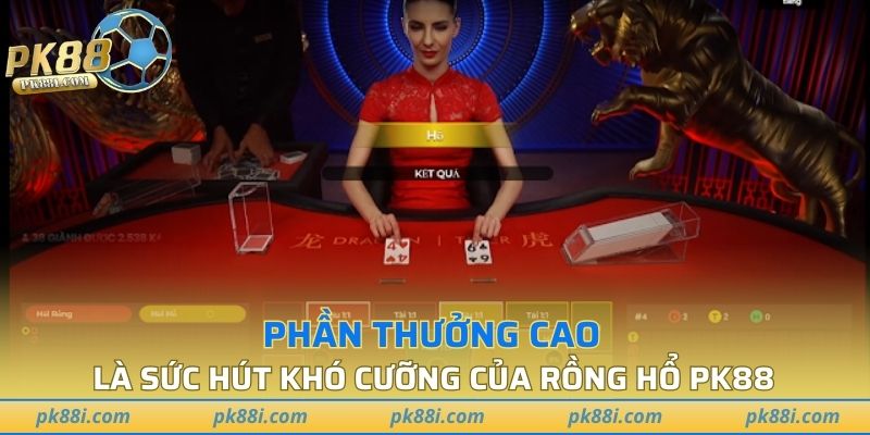 Phần thưởng cao là sức hút khó cưỡng của rồng hổ PK88